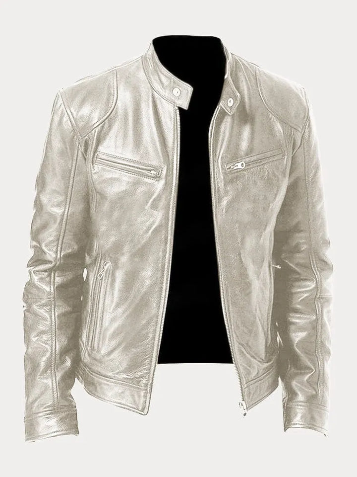 Herren Jacke im klassischen Stil für Herbst in Silberfarben