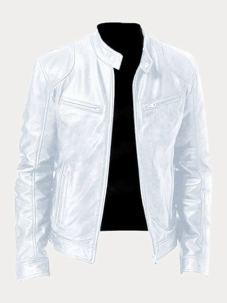 Herren Jacke im klassischen Stil für Herbst in Weiß
