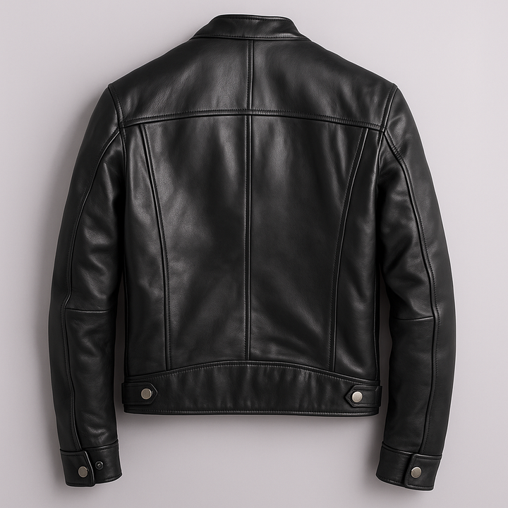 Herren Jacke mit Ledernähten im Blazer-Schnitt (4)