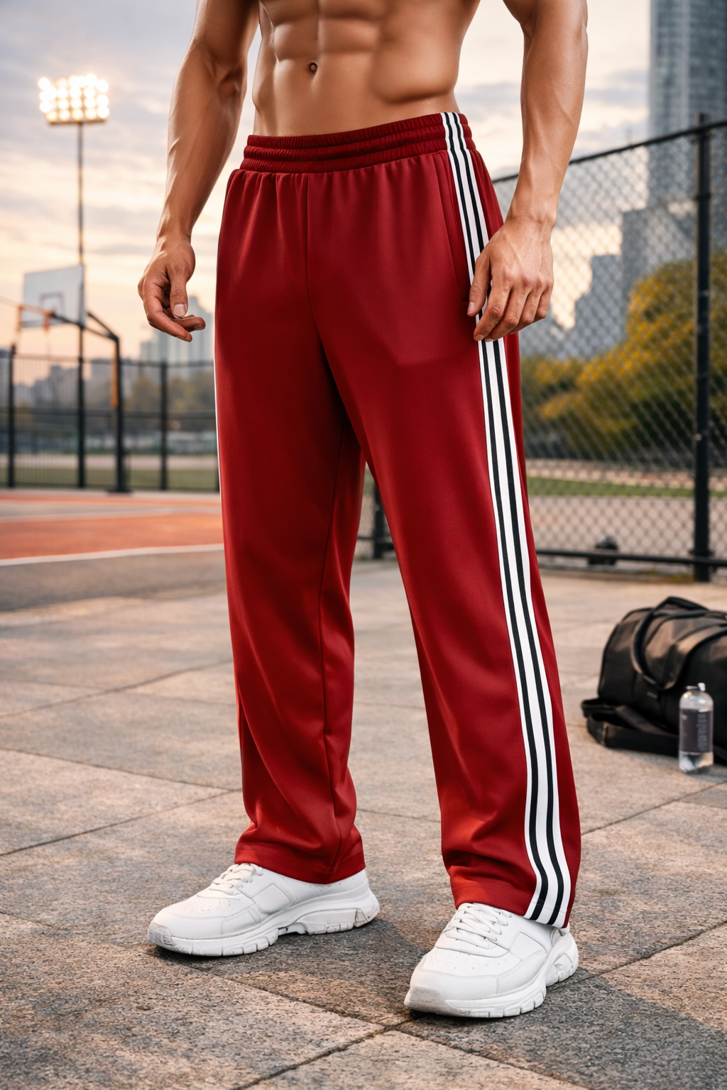 Herren Jogginghose für Sport und Freizeit in Rot