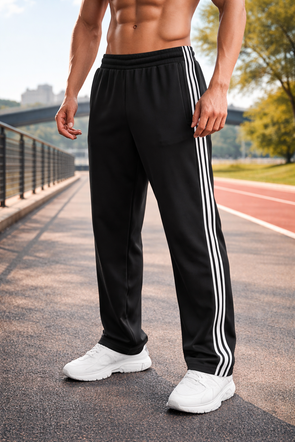 Herren Jogginghose für Sport und Freizeit in Schwarz