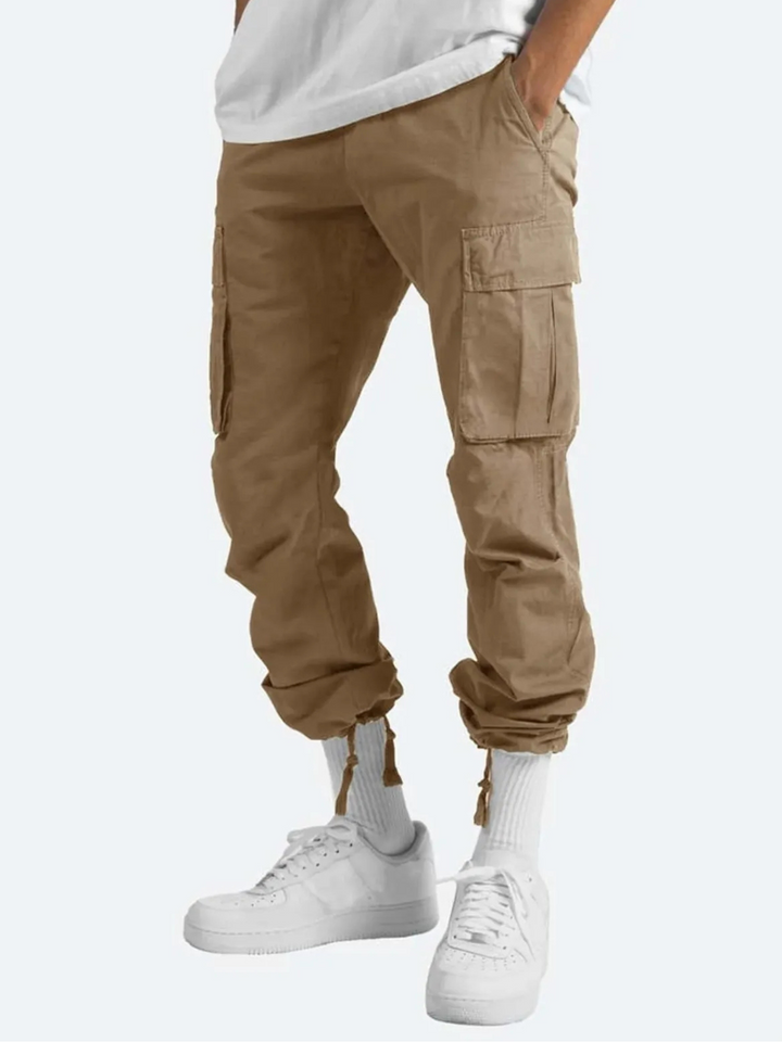 Herren Jogginghose im Cargo-Stil für den Alltag in Braun