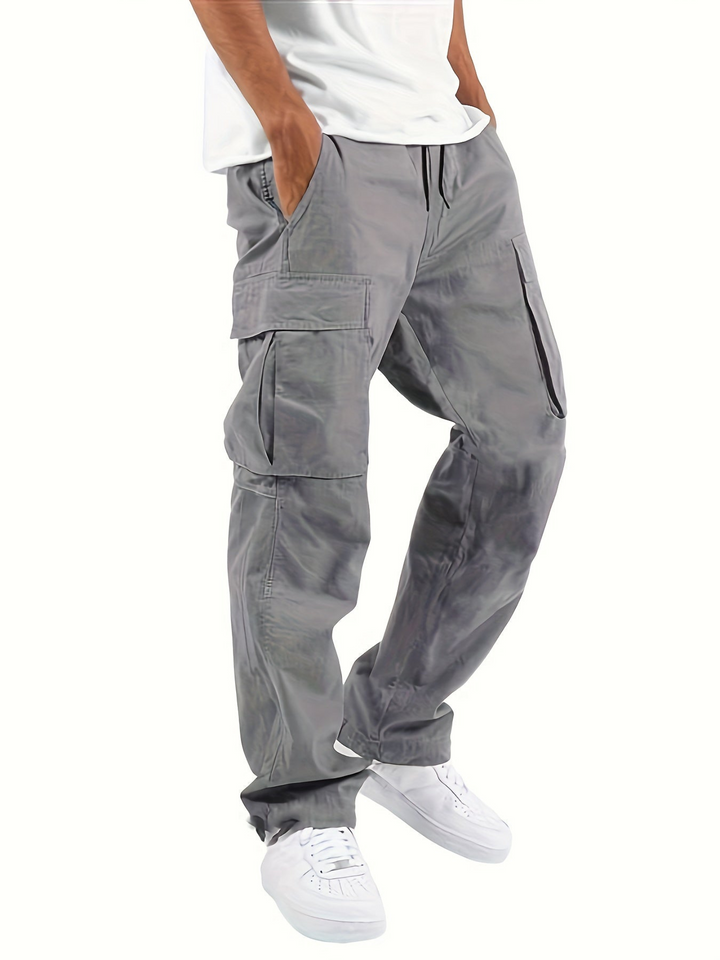 Herren Jogginghose im Cargo-Stil für den Alltag in Hellgrau