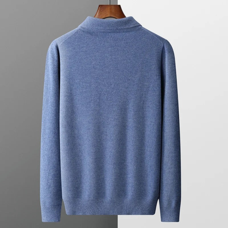 Herren Kaschmir Business Pullover Polostil (11)