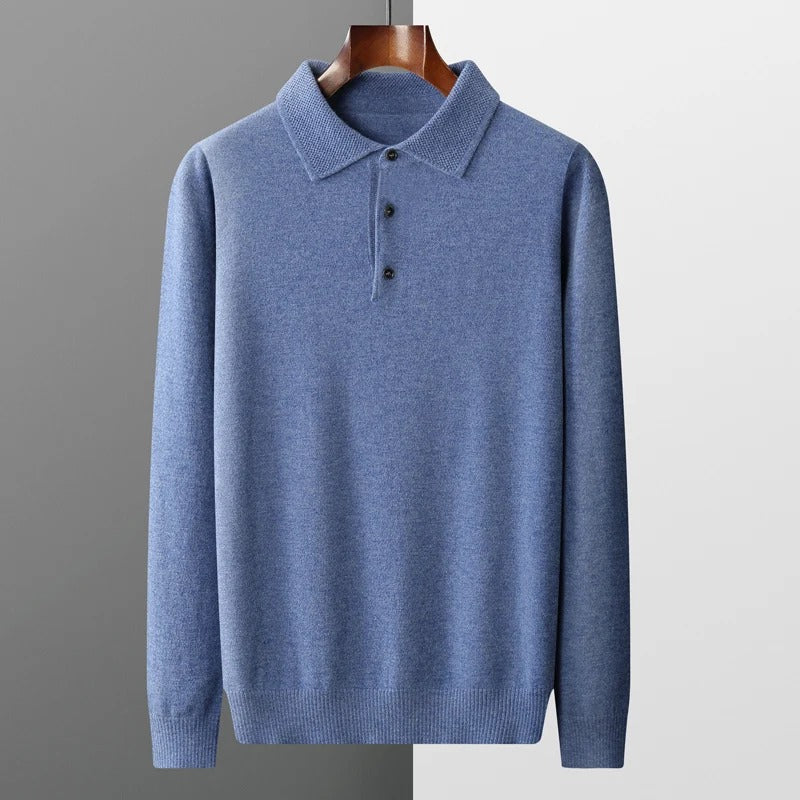 Herren Kaschmir Business Pullover Polostil (12)