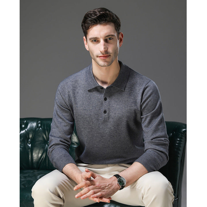 Herren Kaschmir Business Pullover Polostil (14)