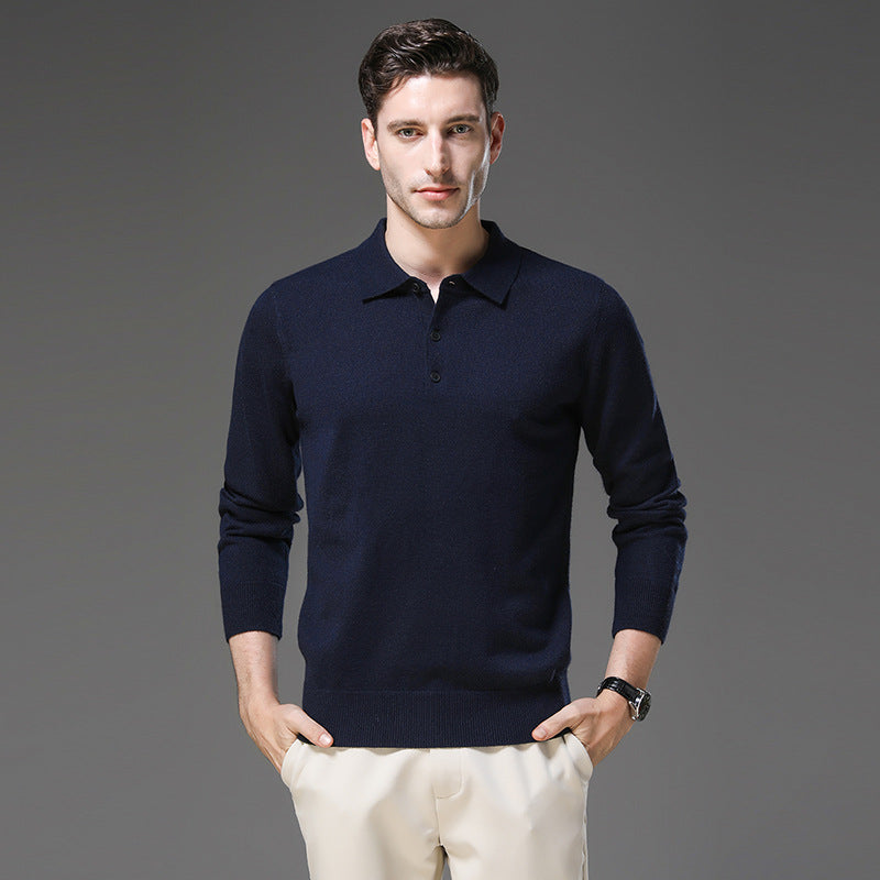 Herren Kaschmir Business Pullover Polostil (7)