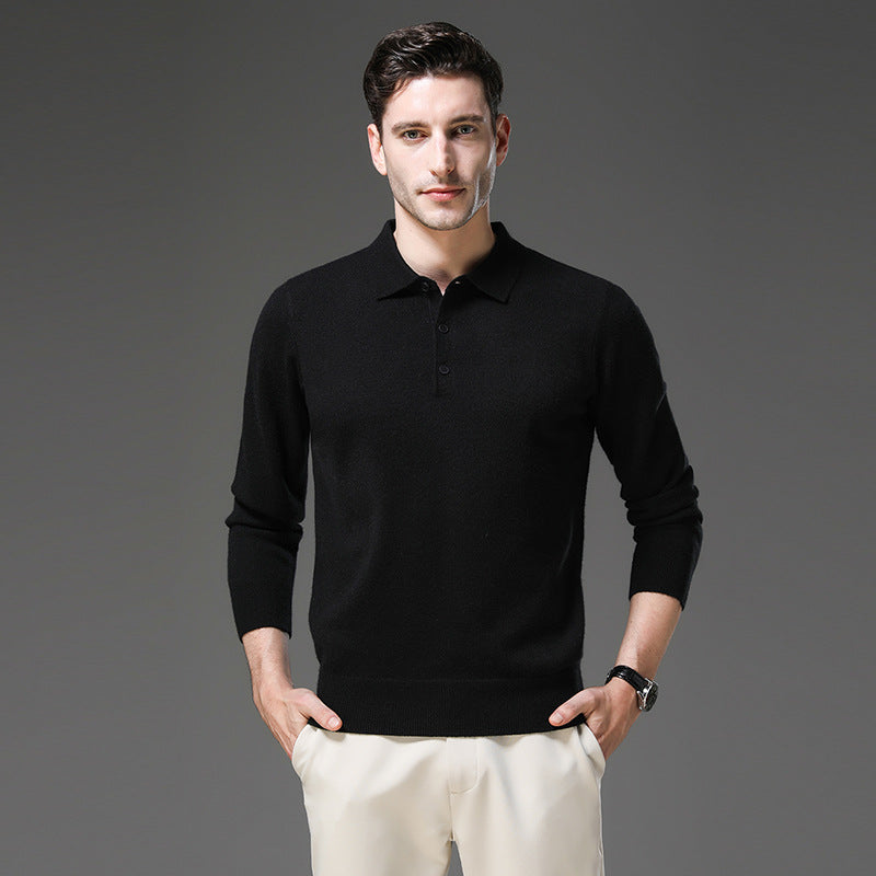 Herren Kaschmir Business Pullover Polostil (8)