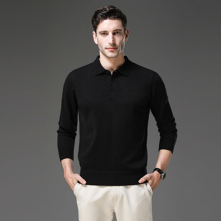 Herren Kaschmir Business Pullover Polostil (8)