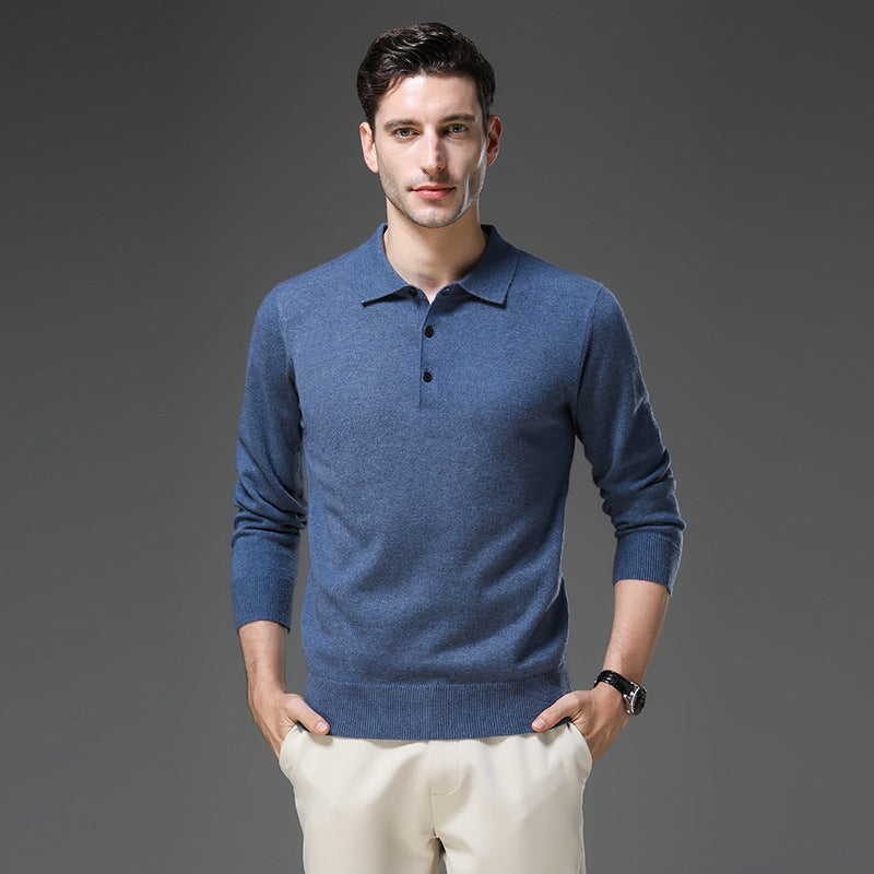 Herren Kaschmir Business Pullover Polostil (9)