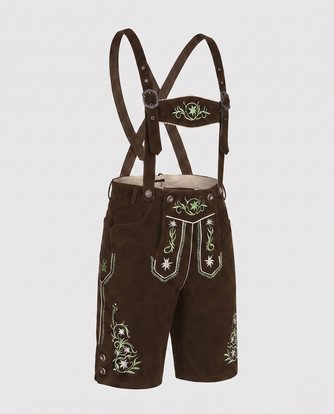 Herren Klassische Lederhose zum Oktoberfest in Braun