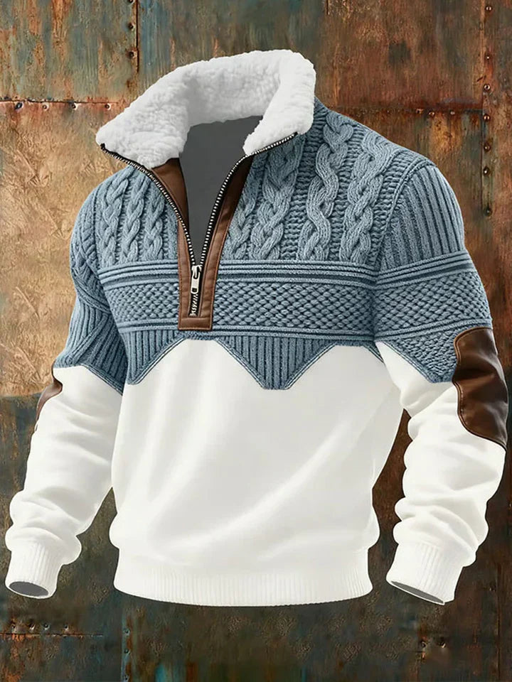 Herren Kontrastblock Pullover für Herbst