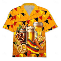 David | Herren Kurzarm Hemd im Oktoberfest Stil