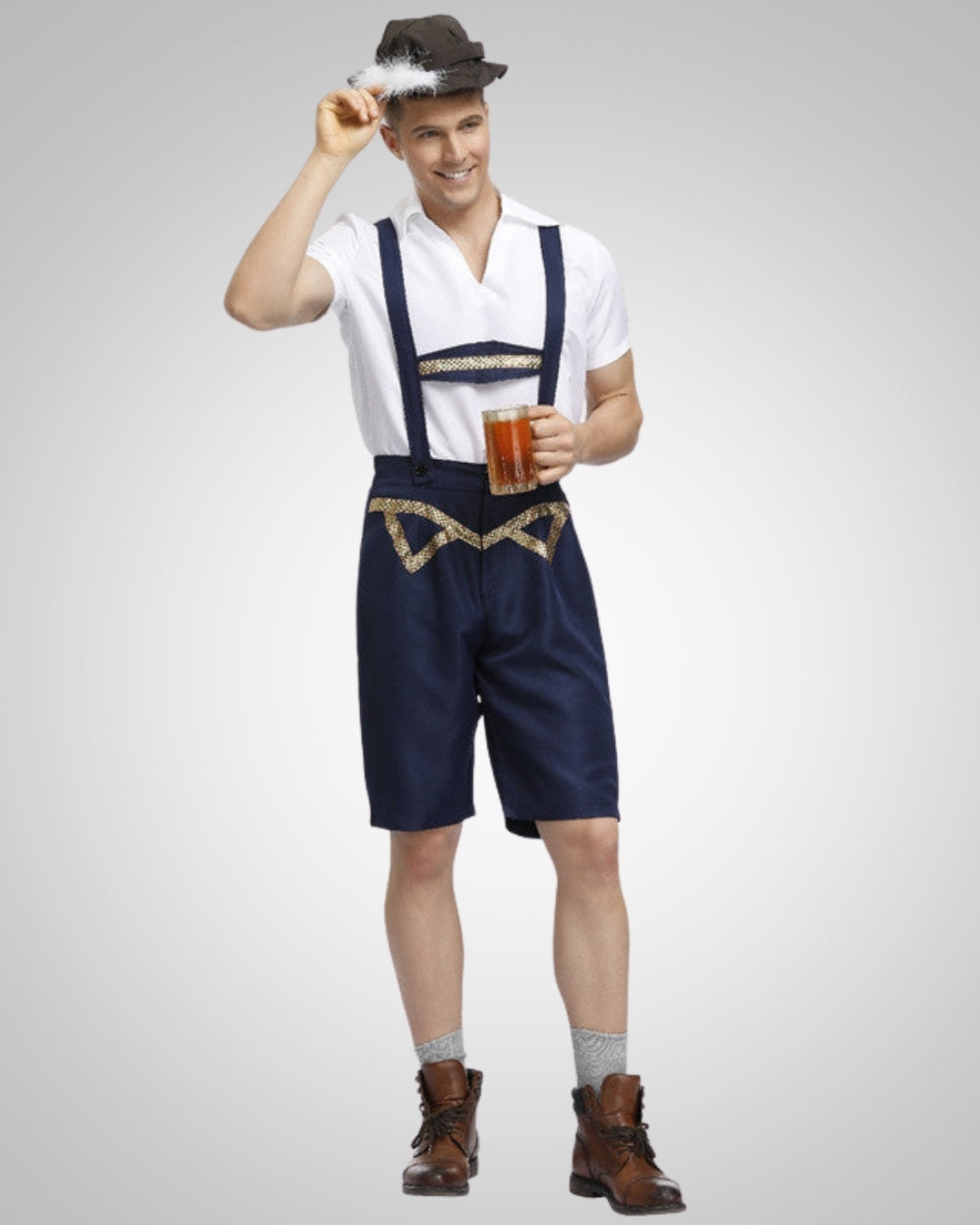 Herren Kurze Lederhose zum Oktoberfest (4)