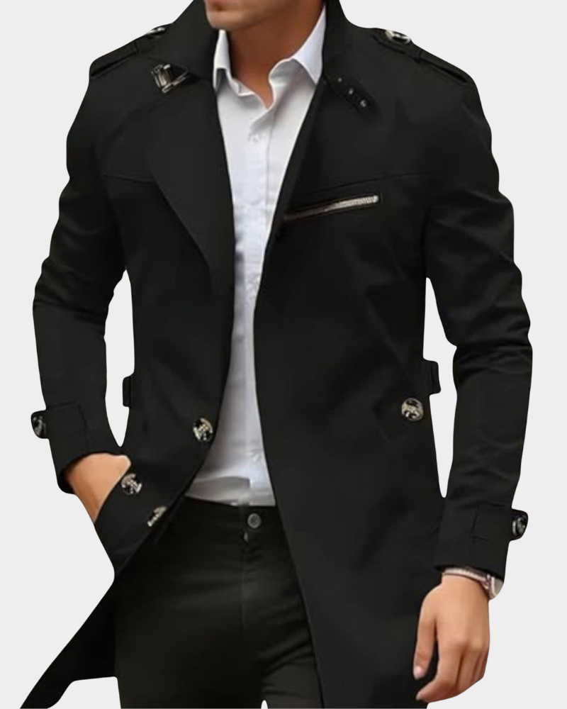 Herren leichte Daunenjacke zum Alltag in Schwarz