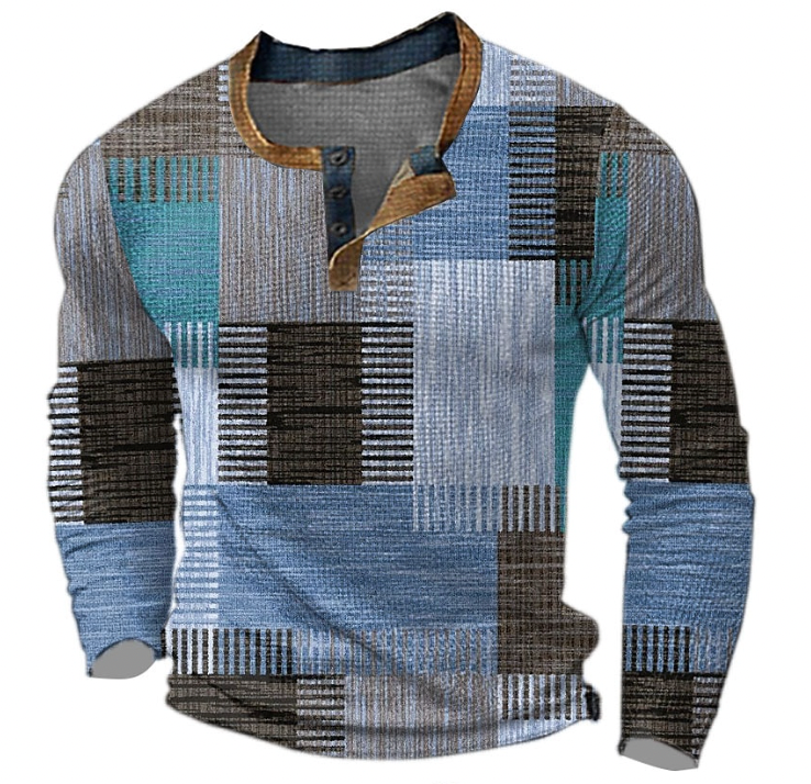Herren Leichter Retro-Pullover für jede Gelegenheit in Blau
