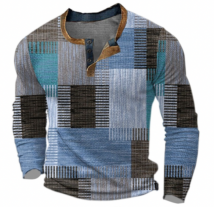 Herren Leichter Retro-Pullover für jede Gelegenheit in Blau