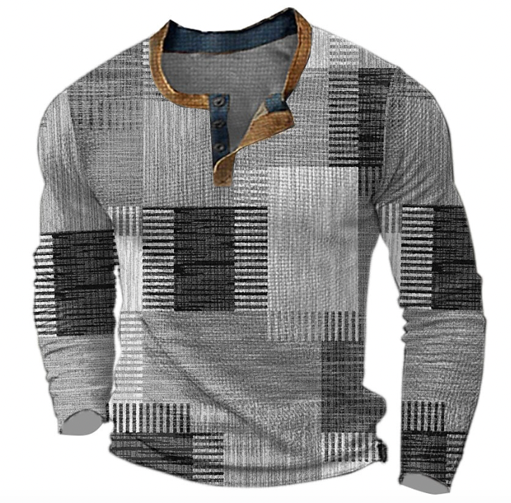Herren Leichter Retro-Pullover für jede Gelegenheit in Grau