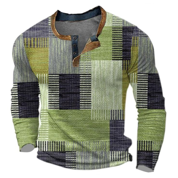 Herren Leichter Retro-Pullover für jede Gelegenheit in Grün