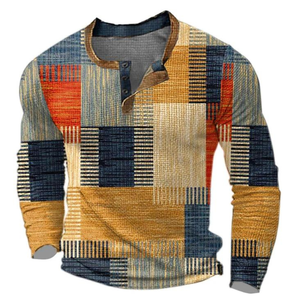 Herren Leichter Retro-Pullover für jede Gelegenheit in Orange