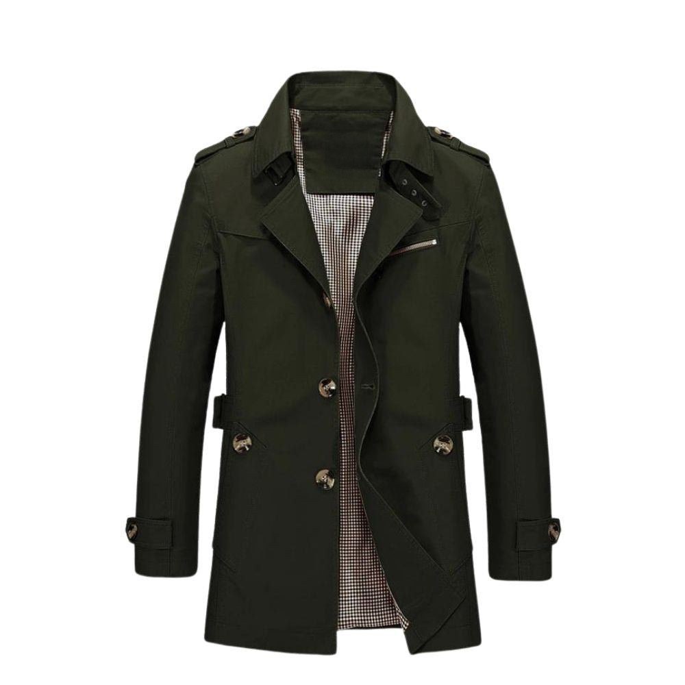 Herren Mantel für Herbst und Outdoor in Grün