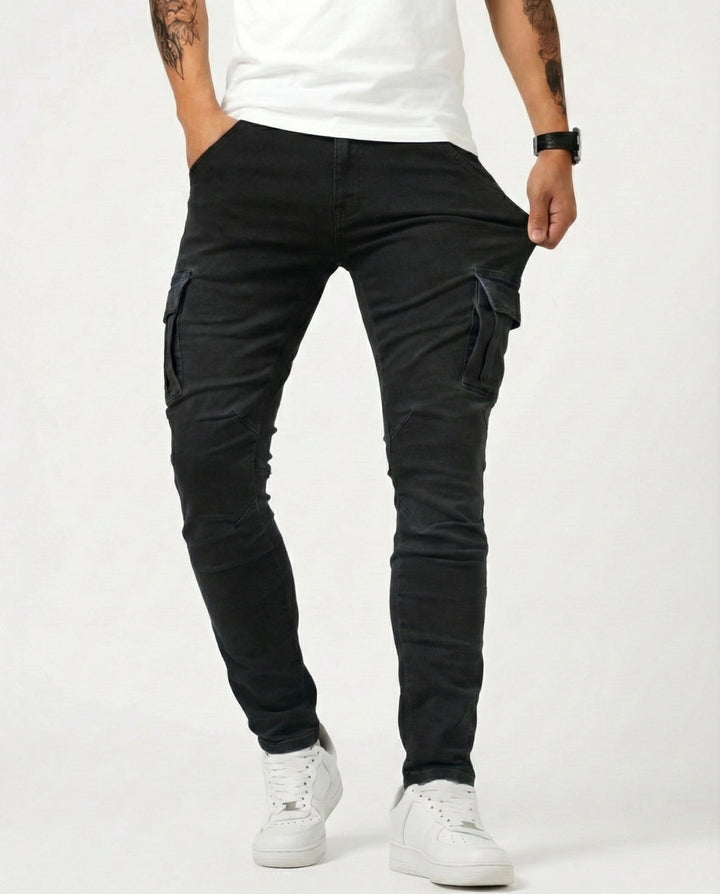 Herren Moderne Elastische Cargo-Hose Slim (11)