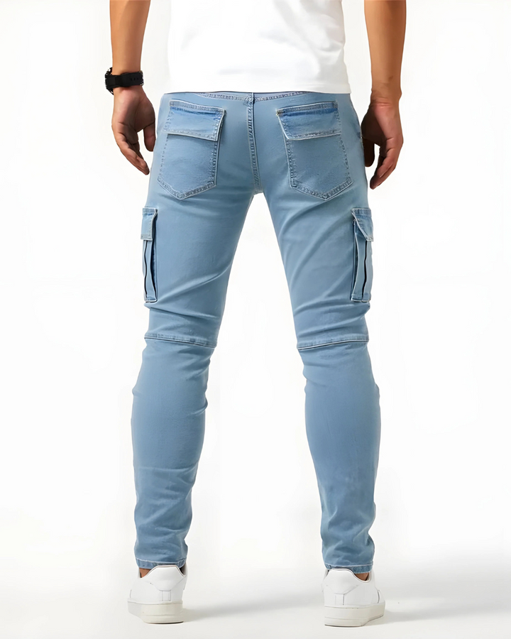 Herren Moderne Elastische Cargo-Hose Slim (4)