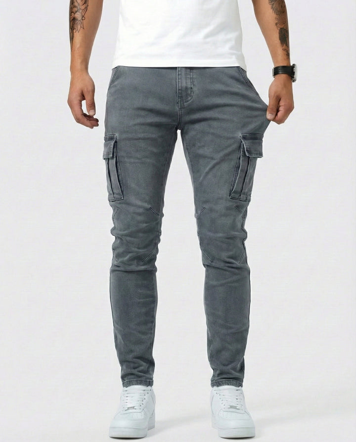 Herren Moderne Elastische Cargo-Hose Slim (6)