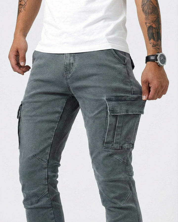Herren Moderne Elastische Cargo-Hose Slim (7)