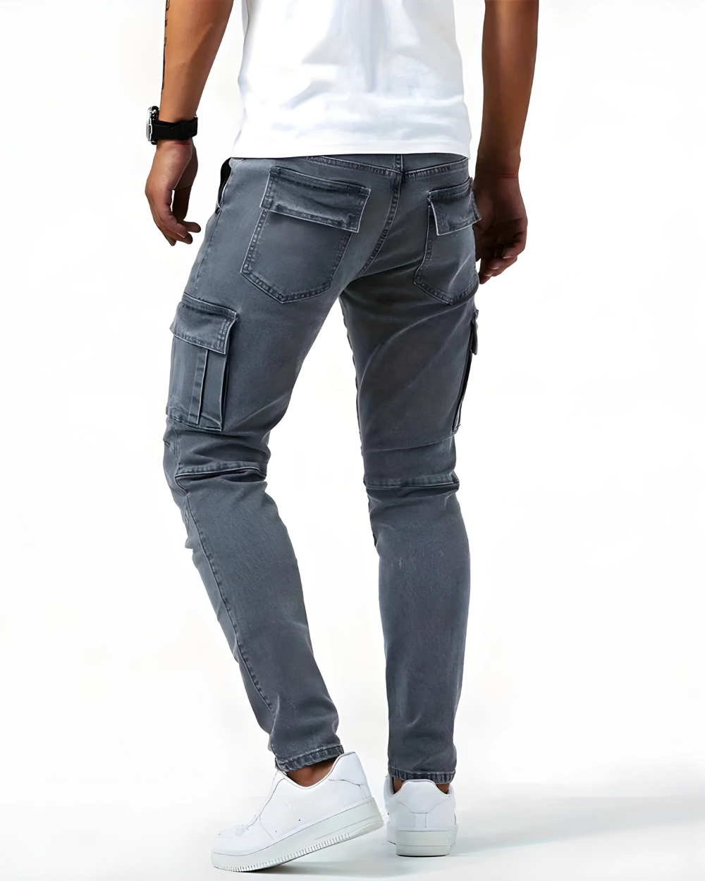 Herren Moderne Elastische Cargo-Hose Slim (9)