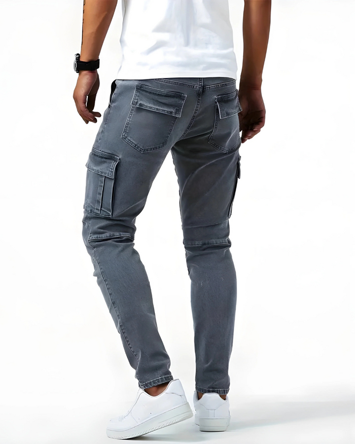 Herren Moderne Elastische Cargo-Hose Slim (9)