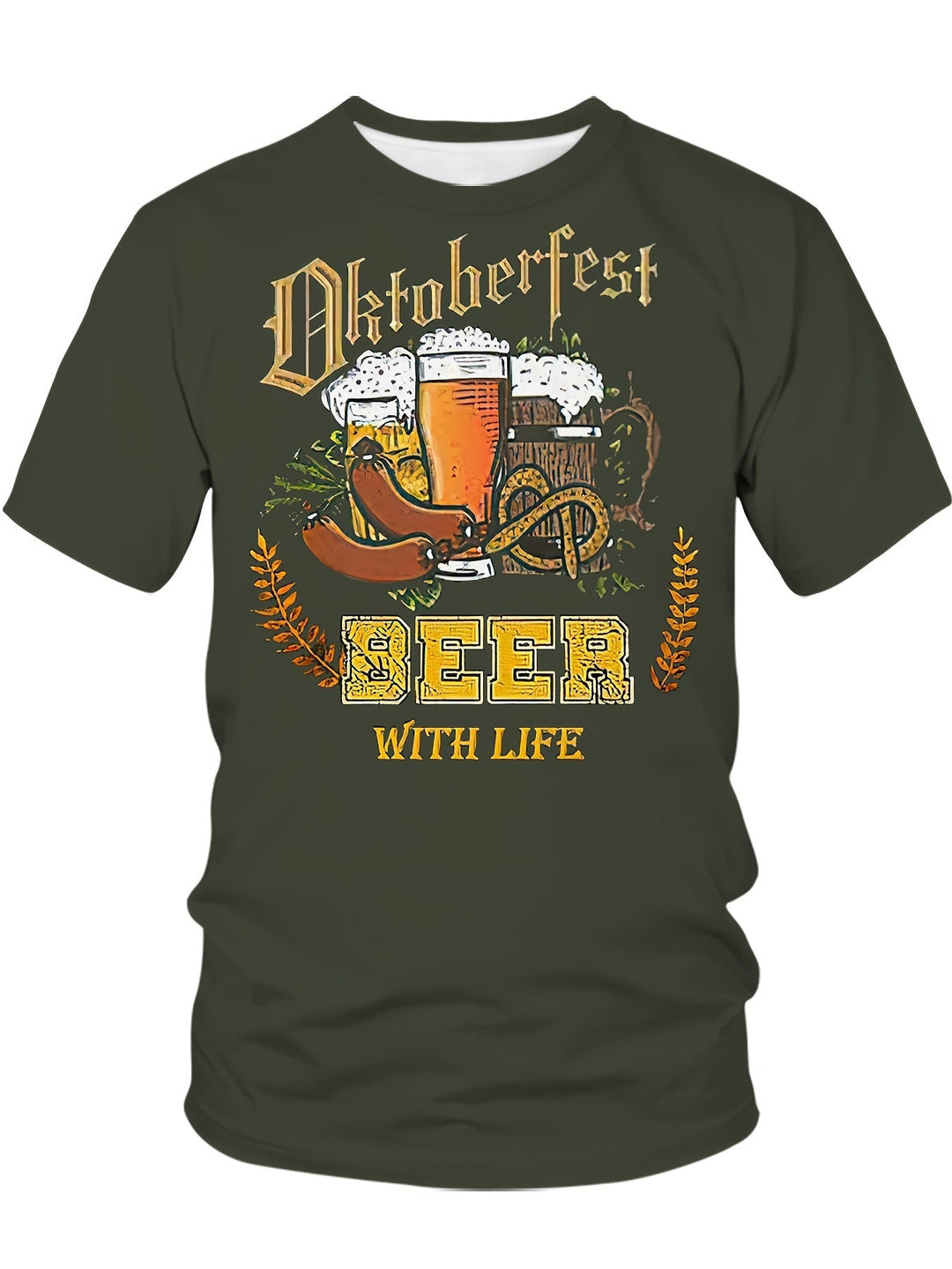 Herren Oktoberfest Print-Shirt im Lässigen Stil (3)
