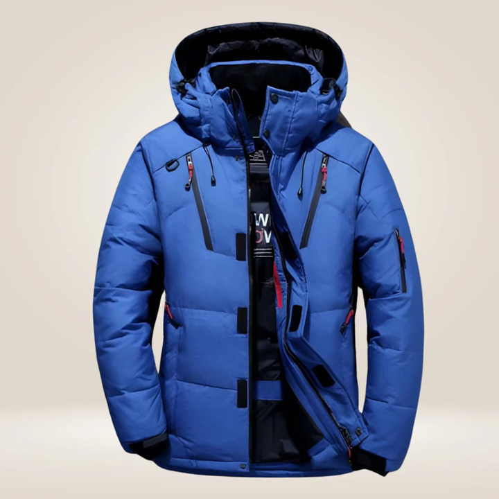 Herren Parka schwarz wetterfest für Herbst in Blau