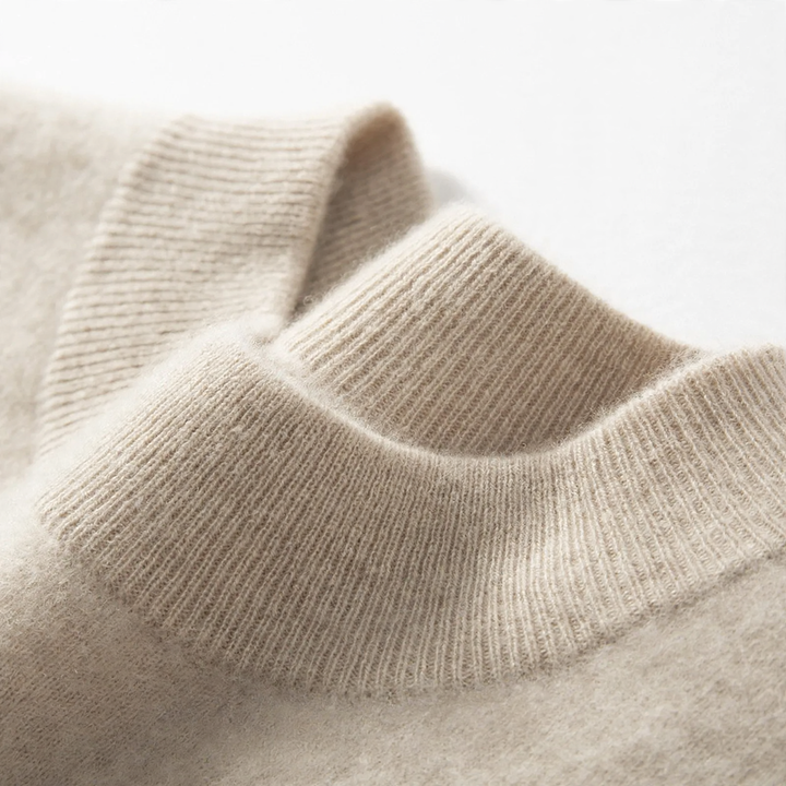 Herren Pullover aus Kaschmir mit Stehkragen
