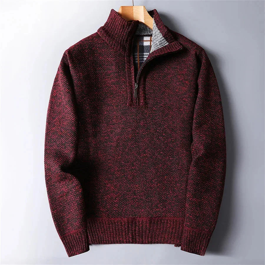 Herren Pullover im Boho-Stil für Herbst in Rot