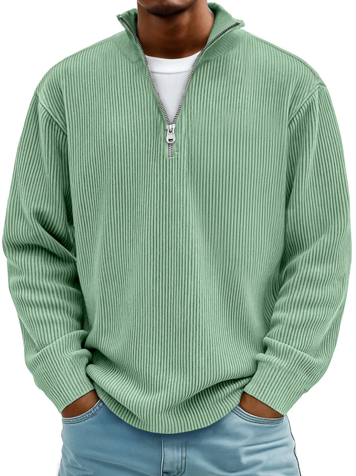 Herren Pullover im modernen Schnitt für Herbst in Grün