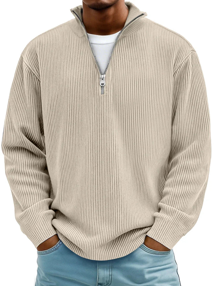 Herren Pullover im modernen Schnitt für Herbst in Khaki
