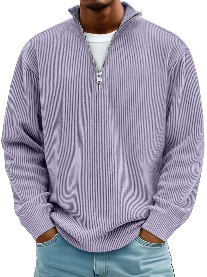 Herren Pullover im modernen Schnitt für Herbst in Lila