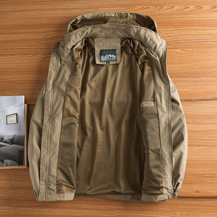 Herren Regenjacke im klassischen Outdoor-Stil (3)