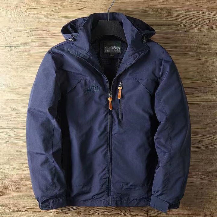 Herren Regenjacke im klassischen Outdoor-Stil in Blau