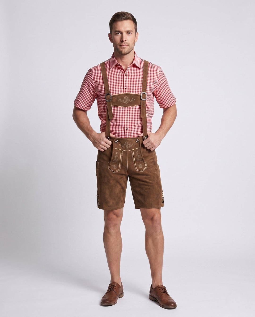 Herren Rustikale Lederhose für Oktoberfest