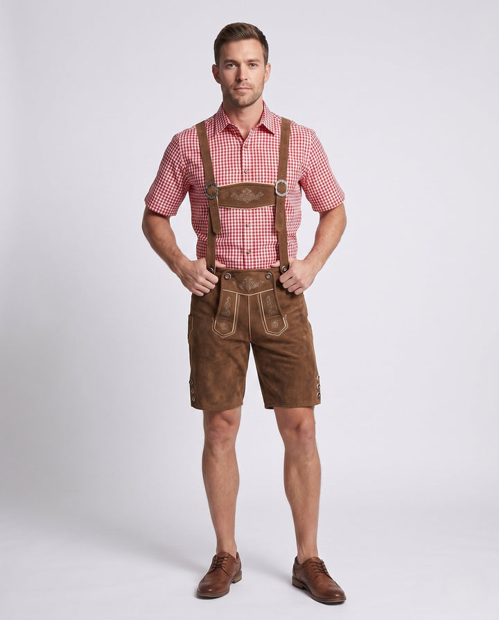 Herren Rustikale Lederhose für Oktoberfest