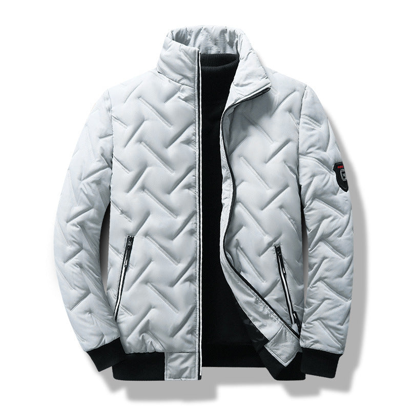 Herren Steppjacke für kühle Herbsttage in Kaltweiß