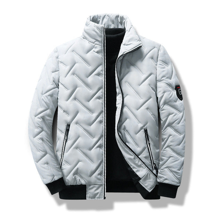 Herren Steppjacke für kühle Herbsttage in Kaltweiß