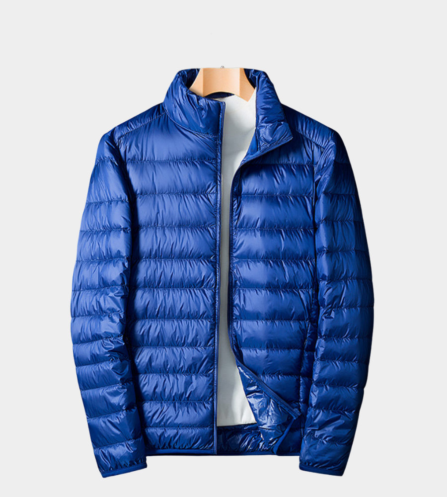 Herren Steppjacke mit Windschutz für Herbst in Sapphire Blue