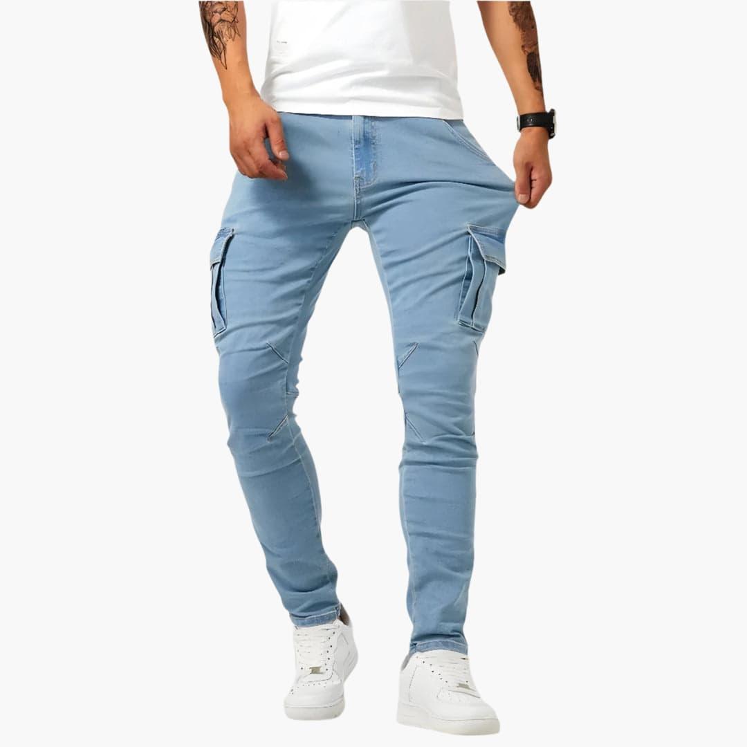 Herren Stretch Cargo-Hose zum Alltag in Blau