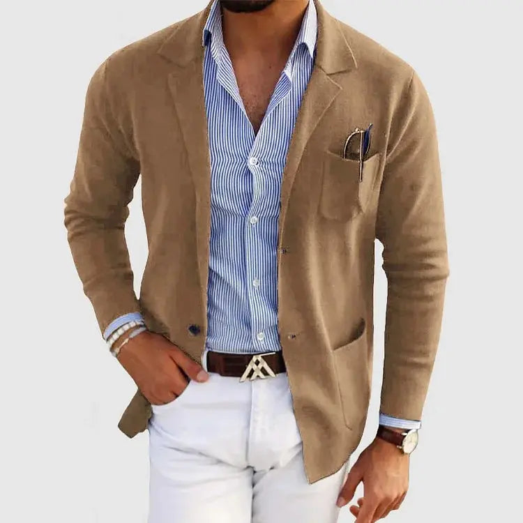 Herren Strickjacke für Beruf und Alltag in Beige