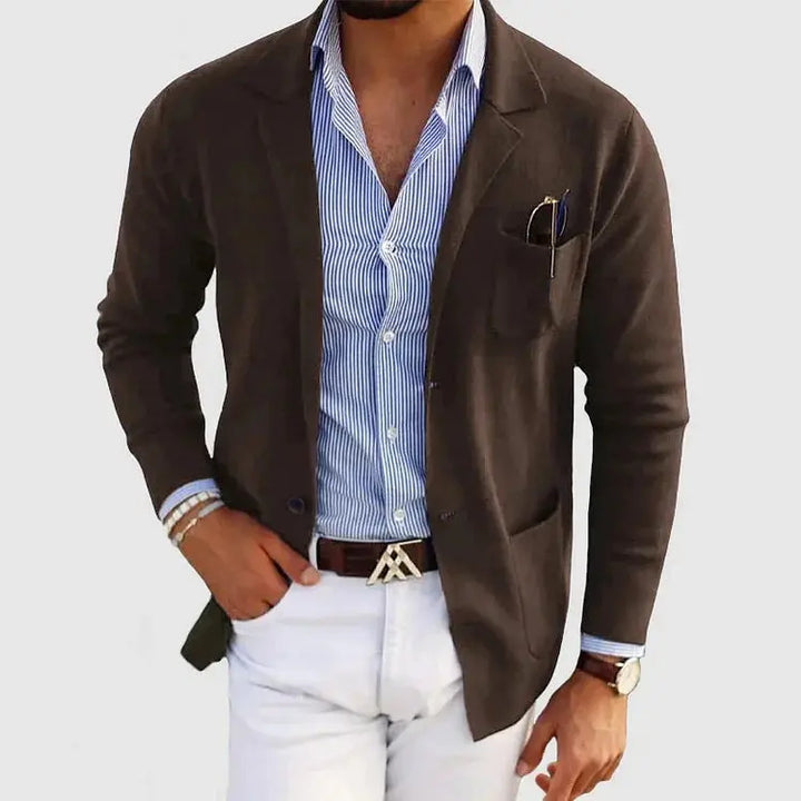 Herren Strickjacke für Beruf und Alltag in Braun