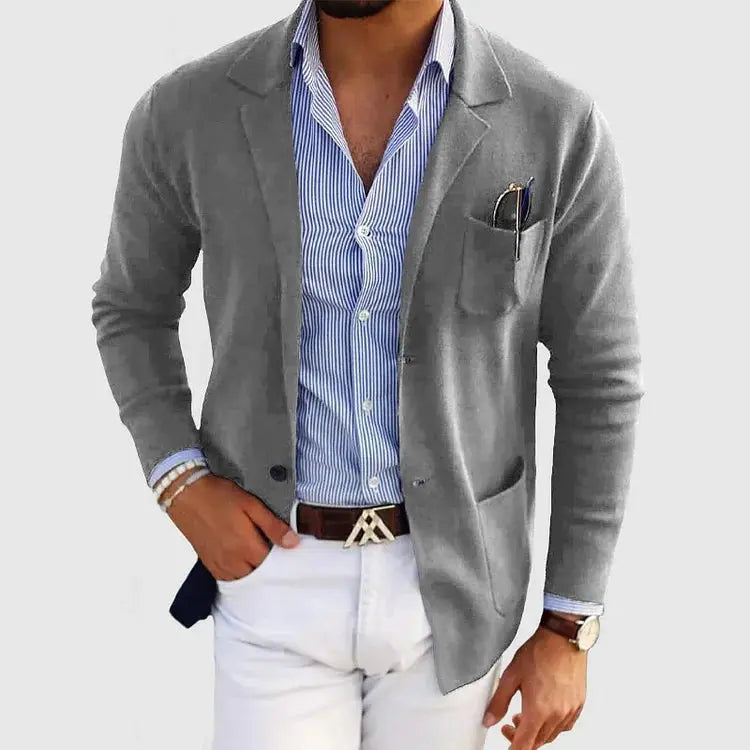 Herren Strickjacke für Beruf und Alltag in Grau