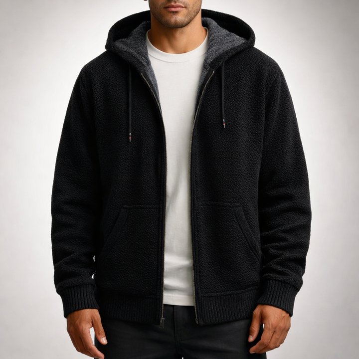 Herren Strickpullover im Urban-Stil zum Layering in Schwarz